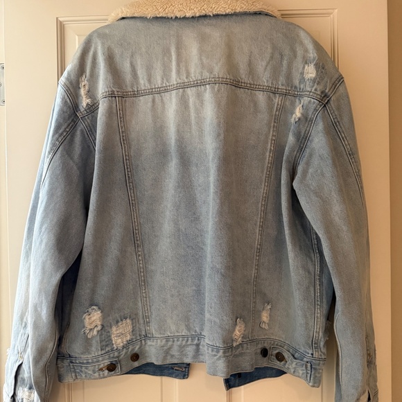 Free People - Shearling Denim Jacket - XL - NWT - Picture 2 of 4